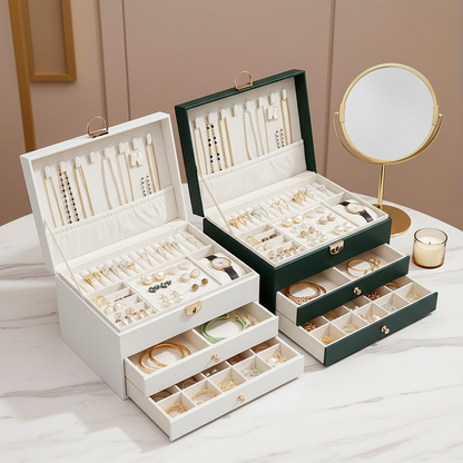 Luxury White & Black Jewelry Boxes - Refined